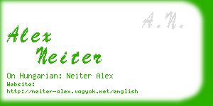 alex neiter business card